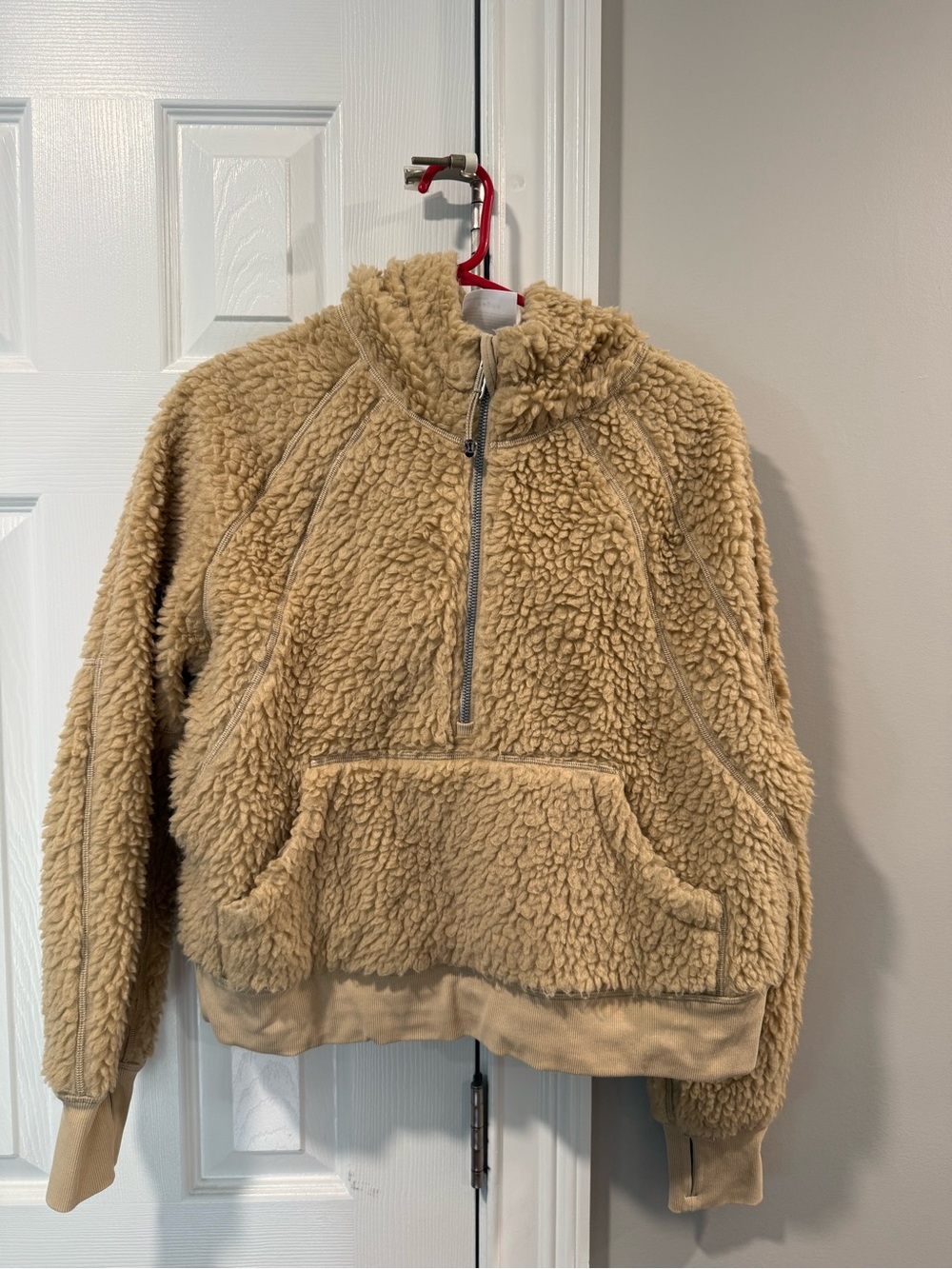 lululemon athletica Tan Sherpa Half-Zip Hoodie